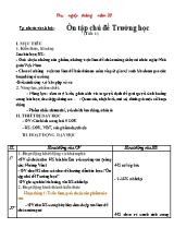 Giáo án Tự nhiên và xã hội Lớp 2 (Chân trời sáng tạo) - Tuần 9 - Bài Ôn tập chủ đề Trường học